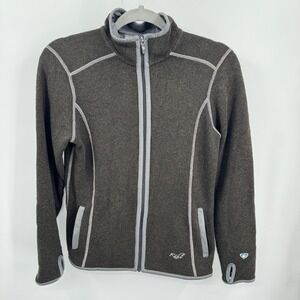 Kuhl Alfpaca Fleece Jacket Women XS Charcoal Gray Full Zip Outdoor Hiking Active